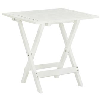 Table Basse D Appoint De Jardin Blanche En Acacia Achat Prix