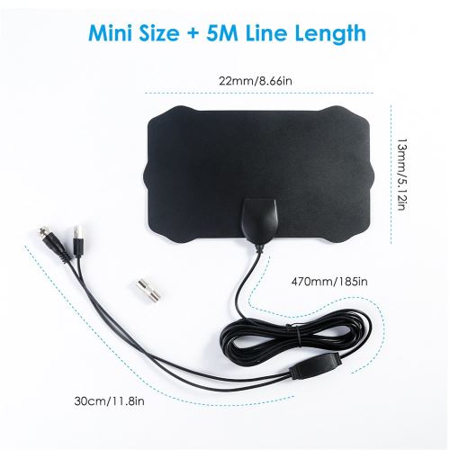 Numerique Antenne Tv Hdtv 60 Miles Hq Longue Distance Hdtv Interieur Antena Tnt Hd 10 Equipements Et Securite Pour La Maison Achat Prix Fnac