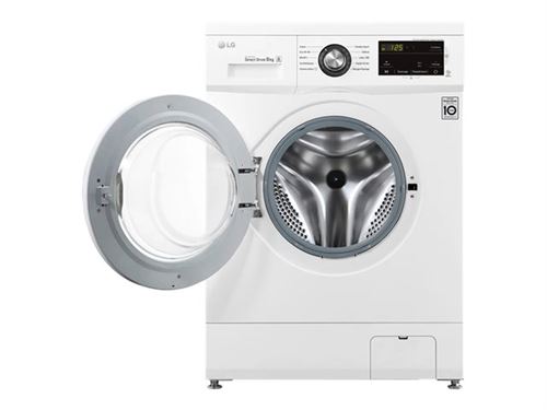 LG Direct Drive F84M22Wh - Machine À Laver - WiFi - Largeur : 60 Cm - Profondeur : 55 Cm - Hauteur : 85 Cm - Chargement Frontal - 8 Kg - 1400 Tours/Min - Blanc
