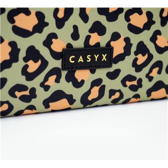 Housse CASYX Pochette pour Macbook Air et Macbook Pro 13 Olive Leopard