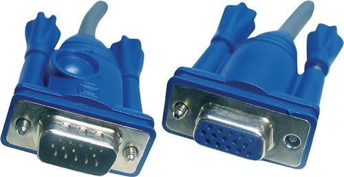 Aten 2L-2403 3m VGA (D-Sub) VGA (D-Sub) Bleu, Gris câble VGA - Câbles VGA (3 m, VGA (D-Sub), VGA (D-Sub), Mâle, Femelle, Cuivre)