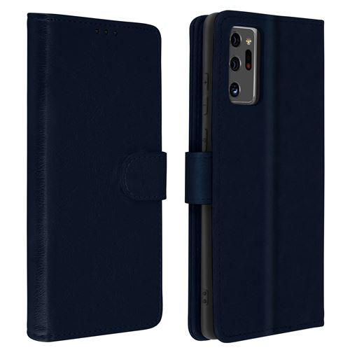 Étui pour Samsung Galaxy Note 20 Ultra Folio Intégrale Porte-carte Fonction Support bleu nuit