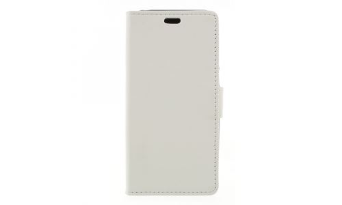 Etui type portefeuille blanc Huawei Y5(2018) rabat latéral articulé fonction stand