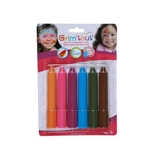 Grim'tout Crayons de Maquillage, Arc-en-Ciel, Petite Taille.