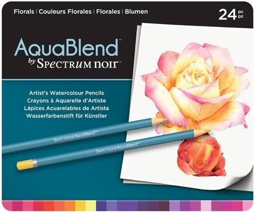 Spectrum noir lot de 24 crayons aquablend florals acn081