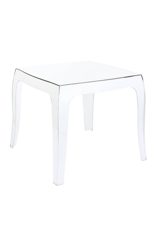 Table d'appoint Queen 50 x 50 cm , Transparent