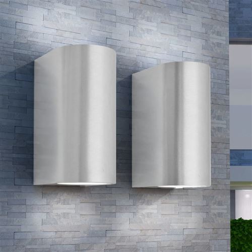 Applique murale LED d'ext&eacute;rieur 2 pi&egrave;ces Ronde vers le bas/haut