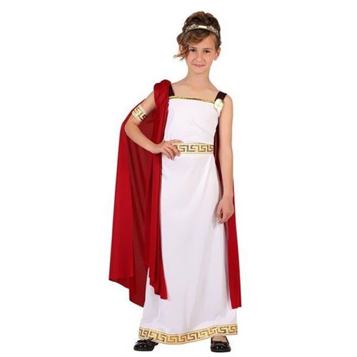 Déguisement Romaine Cape Rouge Fille Taille 3-4 Ans