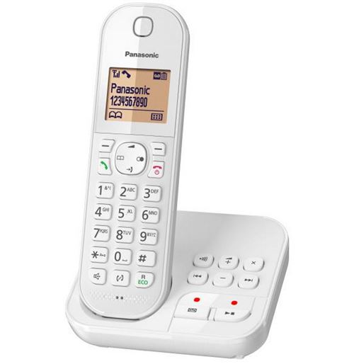 Panasonic KX-TGC420FRW - Téléphone sans fil - système de répondeur avec ID d'appelant/appel en instance - DECTGAP - blanc