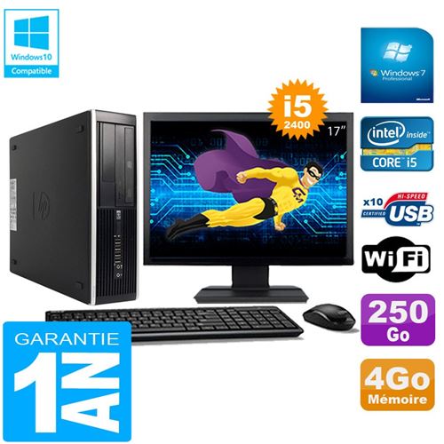 Pc hp compaq pro 6300 sff i5-2400 4go 250go graveur dvd wifi w7 ecran 17' État correct - Hewlett-Packard reconditionné disponible sur Fnac