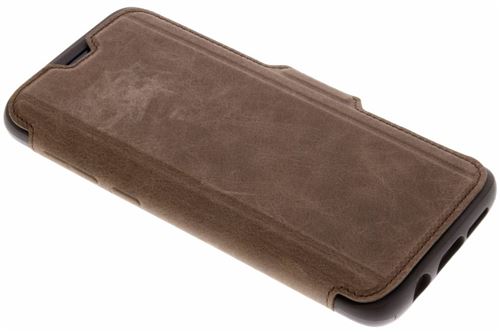 OtterBox Strada Series Folio - Flip cover voor mobiele telefoon - metaal, leer, polycarbonaat - espressobruin - voor Samsung Galaxy S9