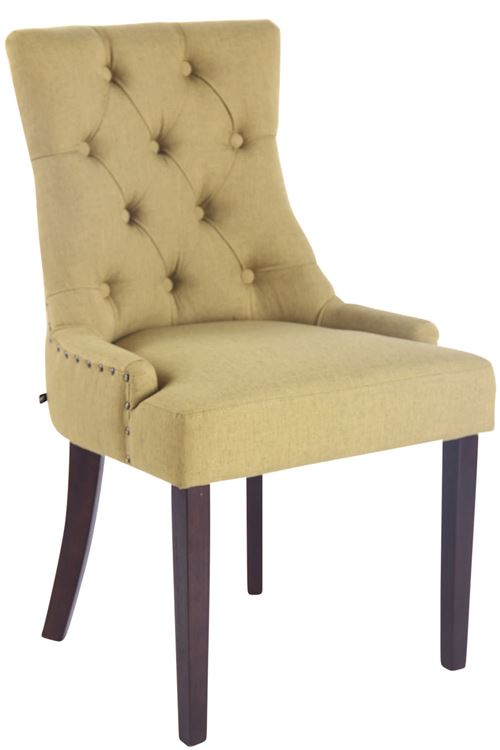 Chaise de salle à manger ABERDEEN tissu , Vert/Antique