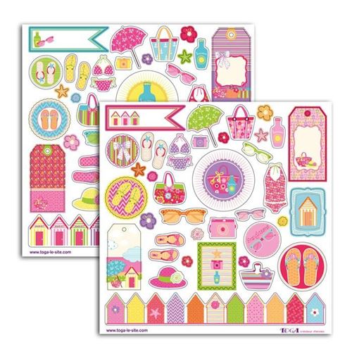 Stickers 15 x 15 cm - Beach girl
