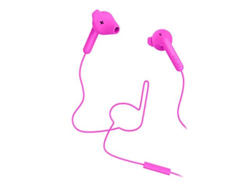 DeFunc Go Hybrid - In-ear hoofdtelefoons met micro - oordopje - met bekabeling - roze