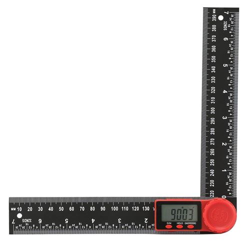 Inclinomètre d'angle instrument numérique haute précision à 360 degrés en acier inoxydable (200 mm)