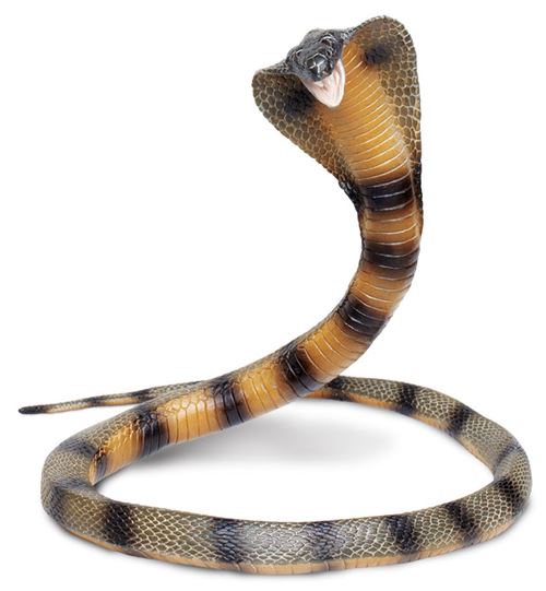 Safari animal de jeu Serpent corail Cobra 15 cm brun/noir
