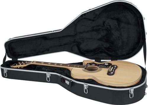 Etui gator pour guitares jumbo - abs noir