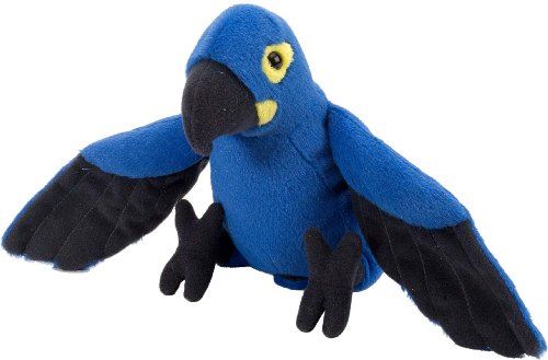 Wild Republic Hyacinth Ara en peluche, peluche, jouet en peluche, cadeaux pour enfants, Cuddlekins 8 pouces
