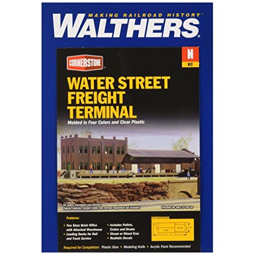 Walthers, Inc. Water Street Freight Terminal Kit, 11 x 3-12 27.5 X 8.7cm