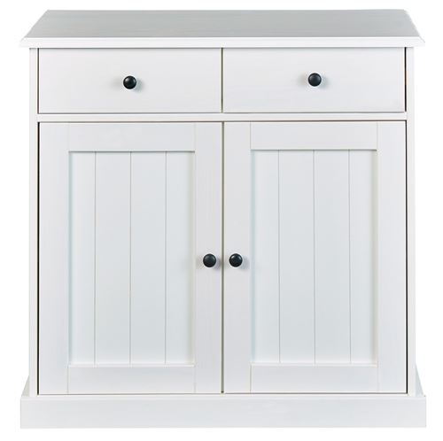 Bahut bas Westerland - 90 x 86 x 45 cm - Bois - Blanc