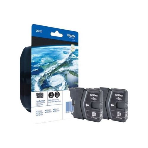Brother LC985BKBP - pack de 2 - noir - originale - cartouche d'encre