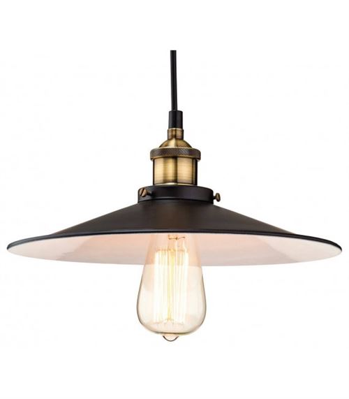 Suspension Empire, noir / laiton antique