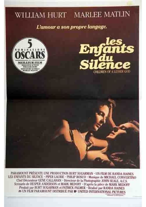 Les Enfants Du Silence AFFICHE CINEMA ORIGINALE