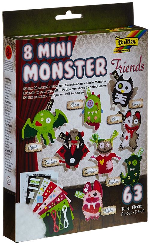 Kit feutrine pour enfant - Mini monstres - Glorex - couleur variant