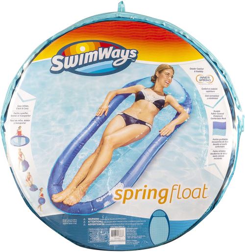 SwimWays - 6045237 - Spring Float Original - Matelas Gonflable de Piscine Semi Immergé en Tissu - Couleur Aléatoire