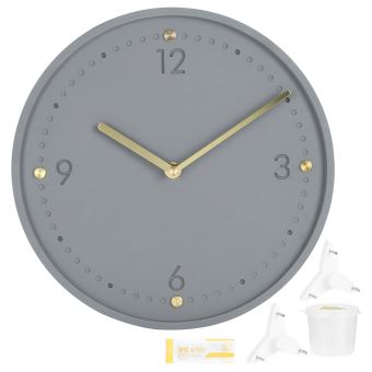 10 Sur Horloge Murale Geekcook Moderne Decoration Gris Achat Prix Fnac