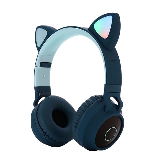 Écouteur BT028C fantas-y elf Bluetooth Sans fil Forme d'oreille de chat-vert