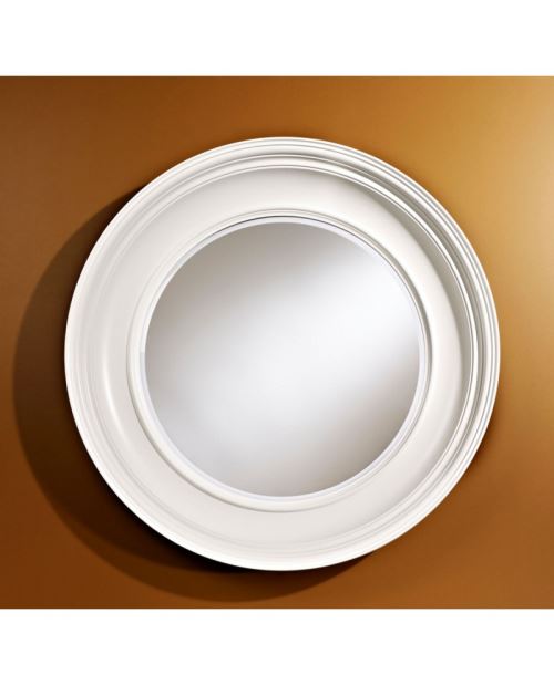 Miroir Contemporain CLARA WHITE Rond Blanc 102 cm