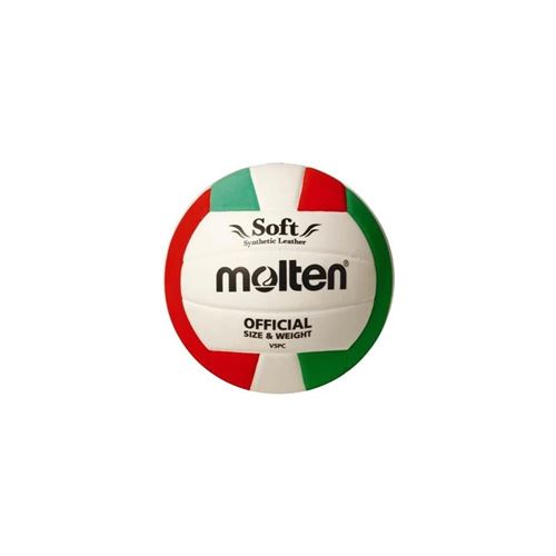 Molten la formation de volley-ball V5PC souple blanc / rouge / vert taille 5