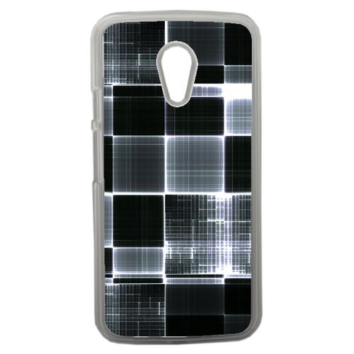 Coque Carreaux De Verres Gris Et Noir Compatible Motorola Moto G2 Transparent