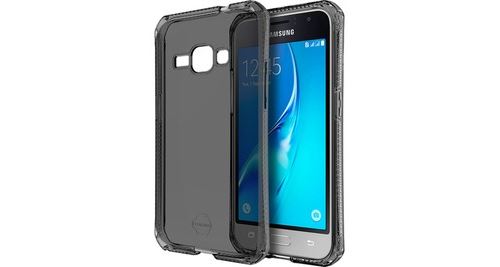 Coque semi-rigide Itskins Spectrum noire translucide pour Samsung Galaxy J1 J120