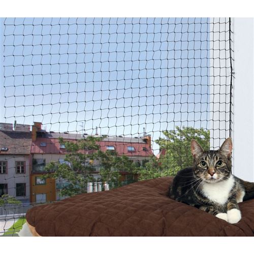 Filet de protection, 2 x 1.5 m, noir, pour chat. - Trixie - TR-44301