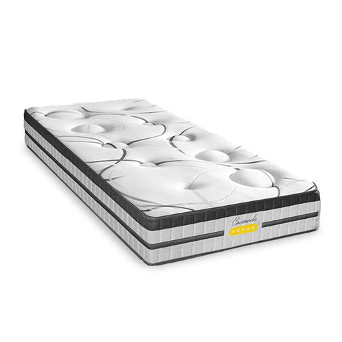 Maison Aubertin Matelas Concorde blanc/gris - 90x190 cm 90x190 cm