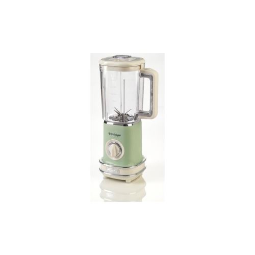 Ariete 568 Blender Compact - 500 W - Capacite 1,5 L - Facile A Ranger - Design Vintage - Beige Et Vert Verde