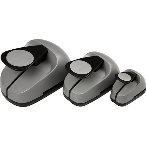 Creotime poinçons de chiffres 25/49/75 mm cercle 3 pcs gris