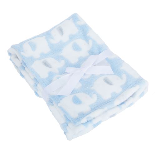 Couverture pour poussette à motifs éléphants - Bébé (75cm x 100cm) (Bleu) - UTBABY872