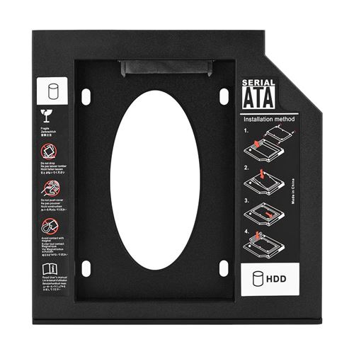 Support de disque dur 2.5 SATA HDD SSD DVD optique pour ordinateur portable 12.7mm