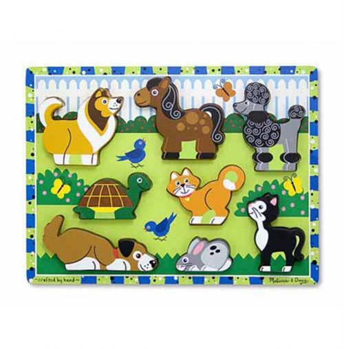 Melissa & Doug Multicolore, Multicolore Animaux Chunky Puzzle 8 Pièces