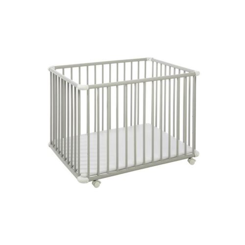 Geuther-Parc Amie PLUS en hetre massif gris clair-76 x 97 cm