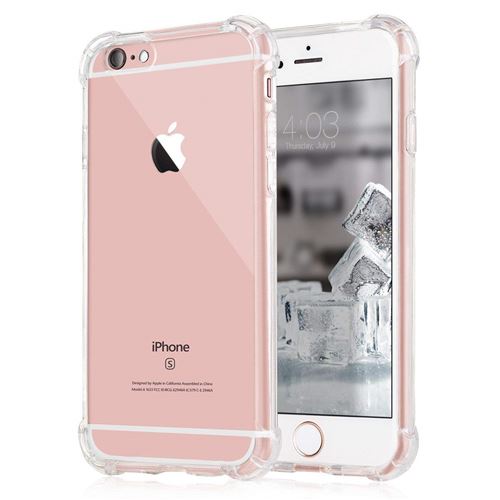 Coque aux angles renforcés de téléphone transparente en gel pour le iPHone 6/6s de Vshop