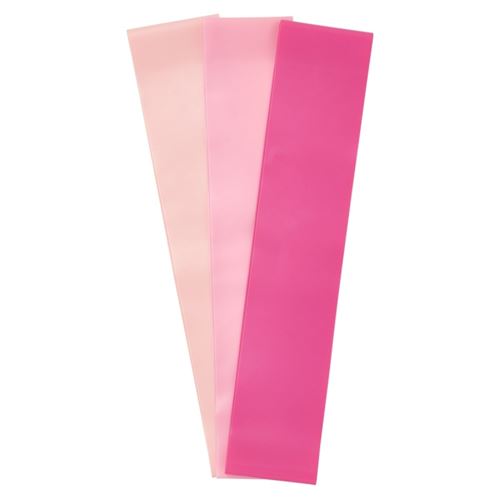 Fit Essentials set de bandes de résistance latex 3 niveaux rose