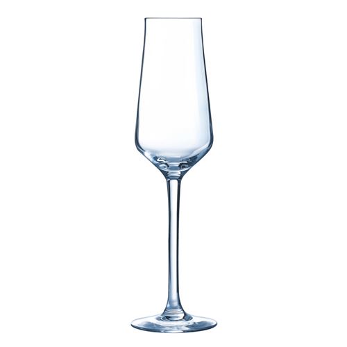Flûte à champagne en verre transparent 21cl - Coffret de 6 REVEAL UP