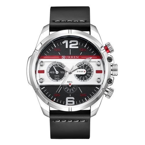 OHP Montre Homme Quartz Noir+Blanc Sport CURREN 8259