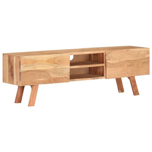 vidaXL Meuble TV 140x30x45 cm Bois d'acacia massif