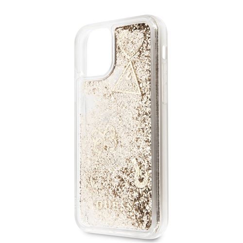 Coque Guess Paillettes Hearts Gold pour Iphone 11