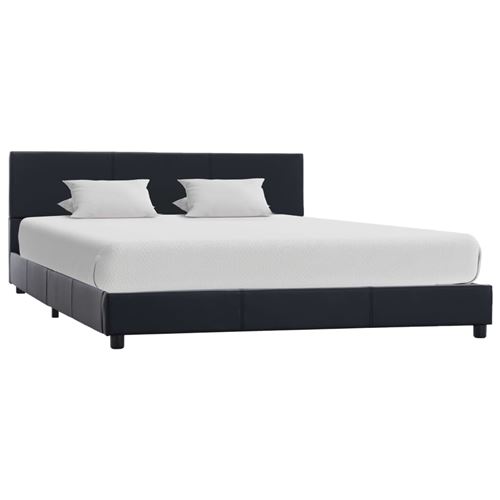vidaXL Bedframe kunstleer zwart 140x200 cm